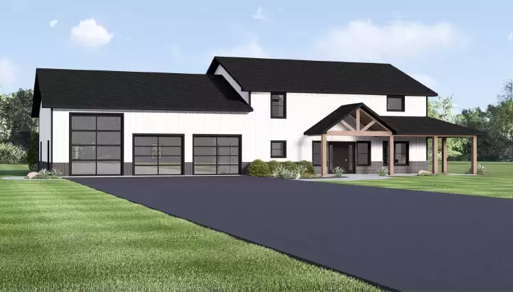 image of barndominium house plan 12351