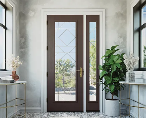 Therma-Tru Fiber-Classic Mahogany Collection with Echelon Glass