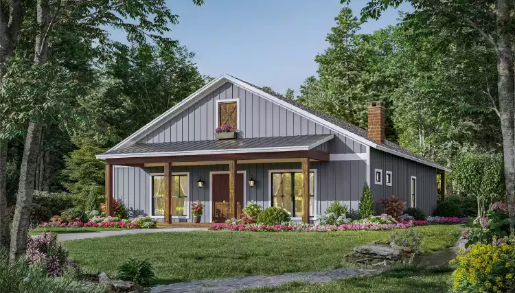image of barndominium house plan 8037