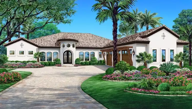 image of spanish house plan 5891