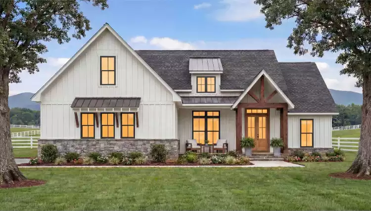 image of craftsman-style house plan 7290
