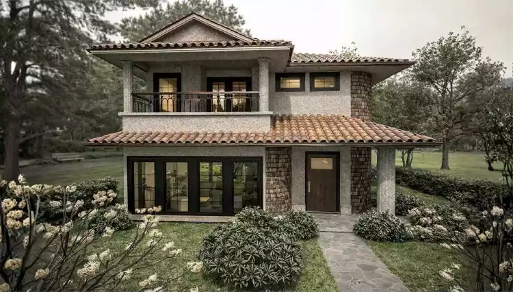 image of mediterranean house plan 12393